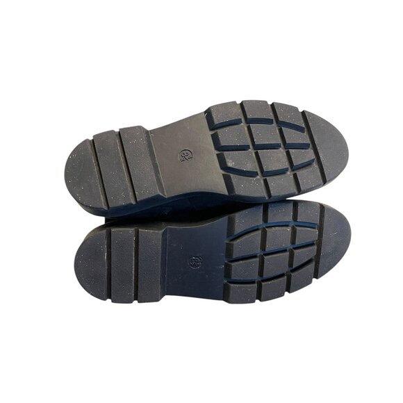 a new day. Women High Suede Black boots with Serrated Sole Size 8.5 - Picture 9 of 12